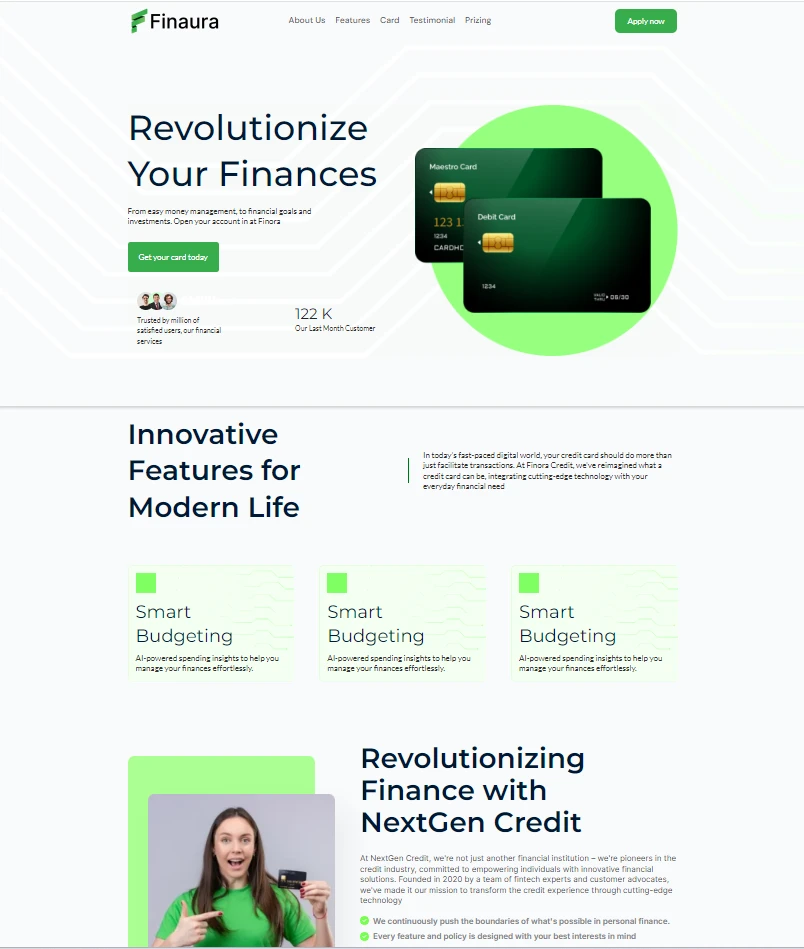 Financial website