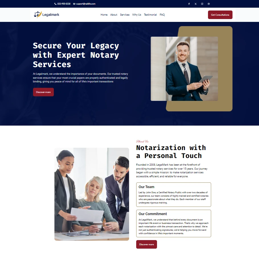 Law service website