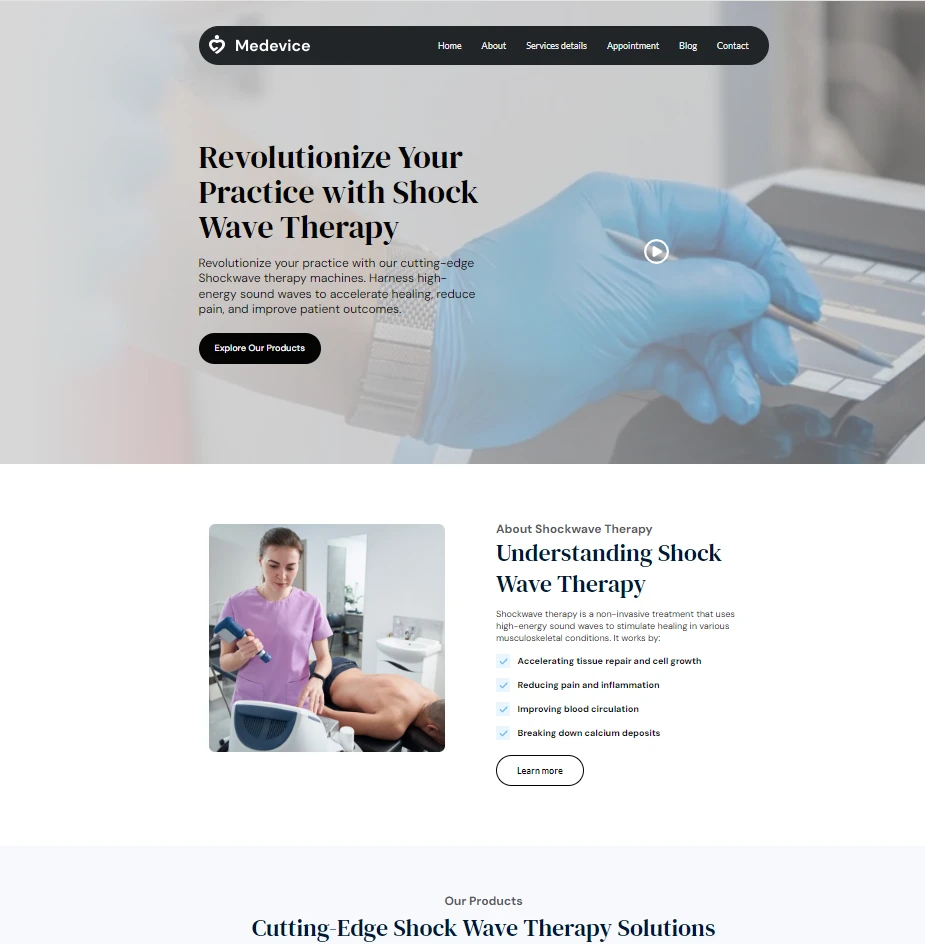 Medical service website