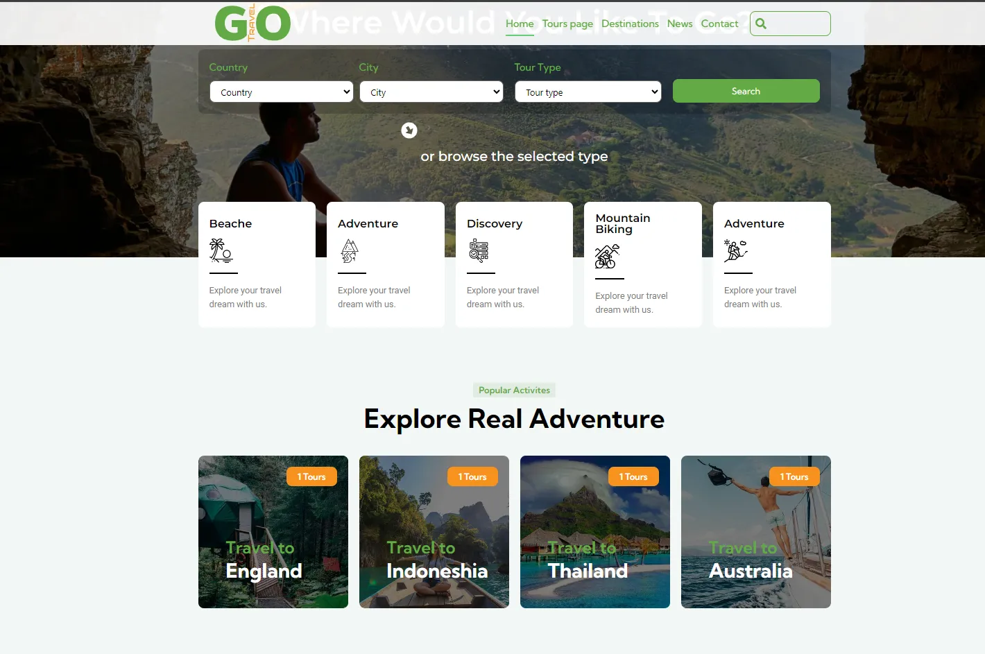 Travel & tour booking website